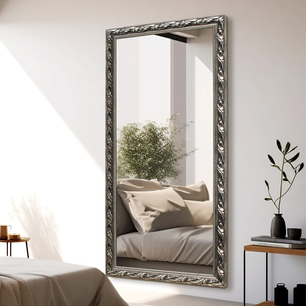Ornate Full Length Mirror (Silver) - FLM29