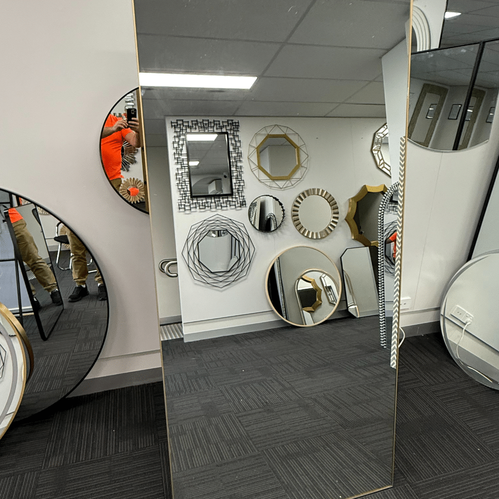 Rectangular Full Length Mirror 120cm x 200cm Gold Large Modern Floor Mirror