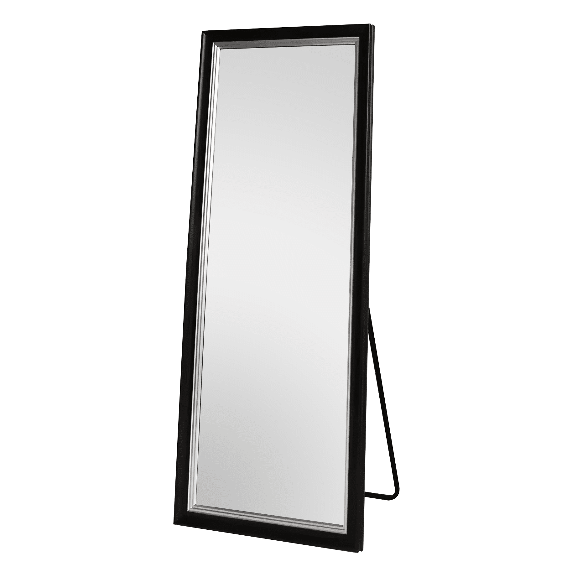 Rectangular Full Length Mirror 80cm x 180cm Black PS Frame Floor Standing Dressing Bedroom Mirror Modern Style