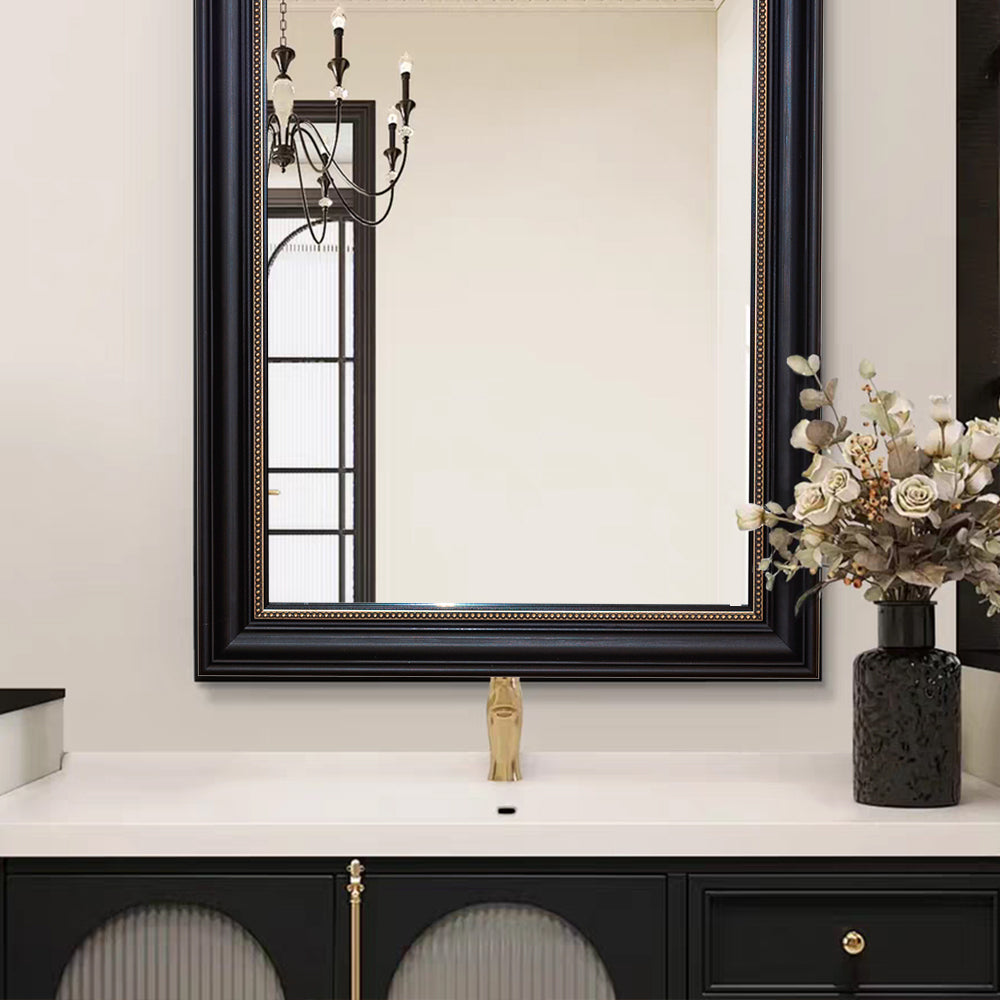 Elegant Wall Mirror (Black) - FLM32