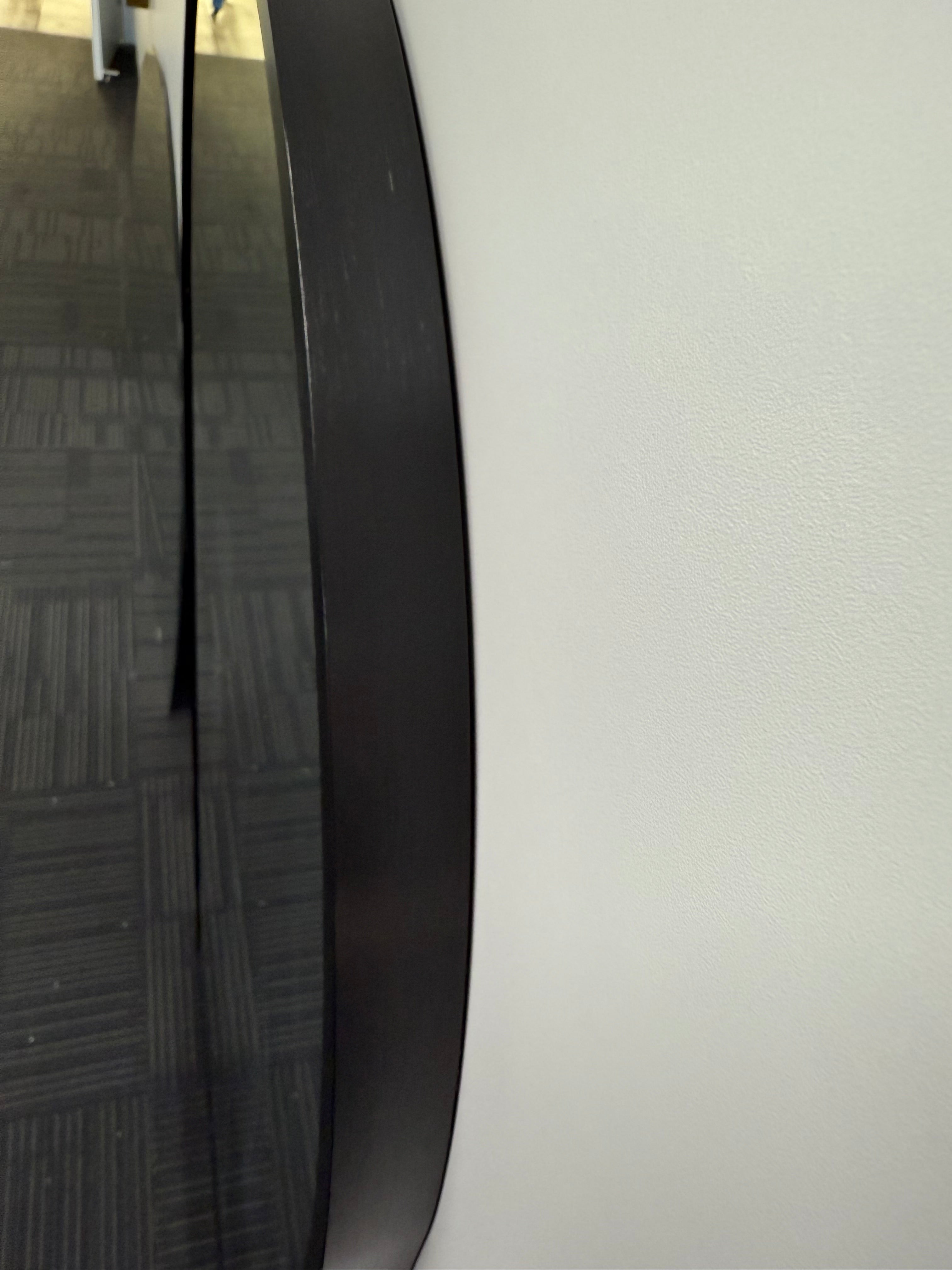 Arched Wall Mirror Black Aluminium Alloy Frame 50cm x 100cm Modern Full Body