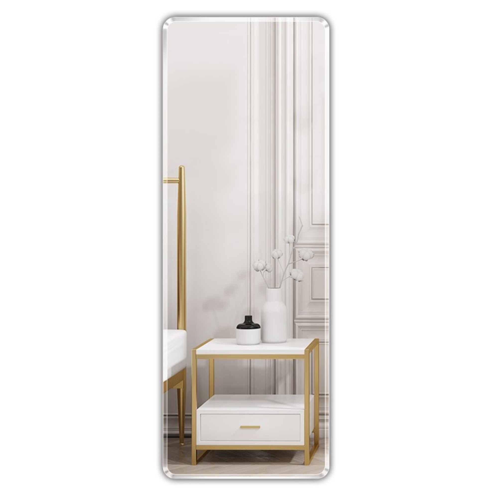 Frameless Beveled Edge Wall Rectangle Full Length Mirror - FLM12