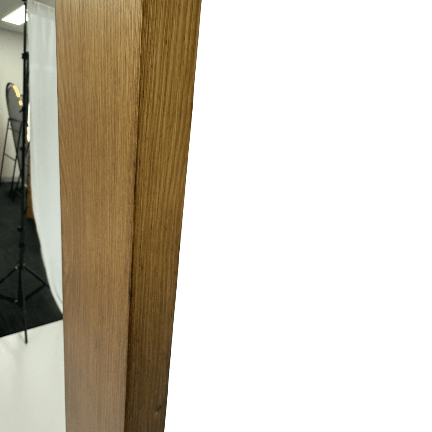 Nordic Full Length Rectangular Mirror 183cm x 91cm Yellow Brown Woodgrain Floor Mirror