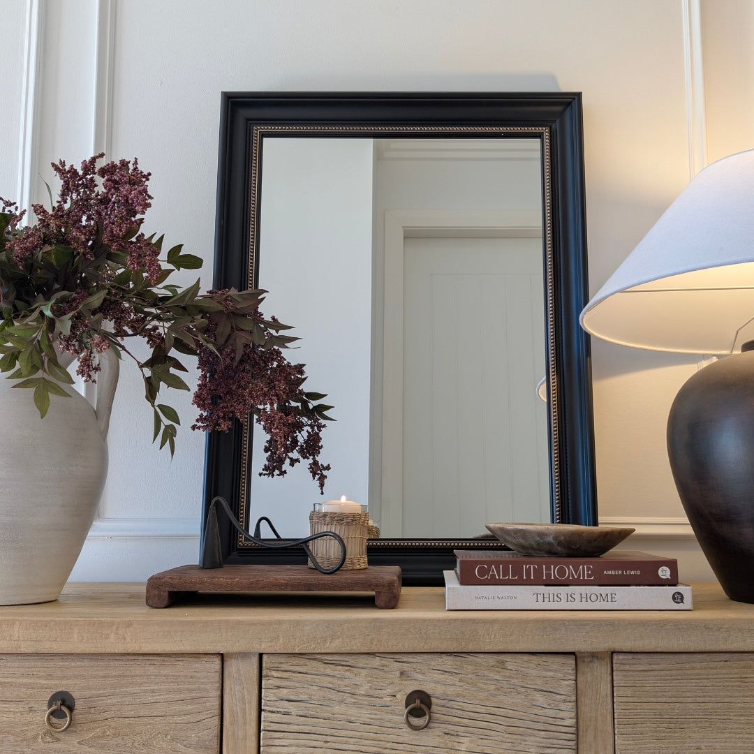 Elegant Wall Mirror (Black) - FLM32