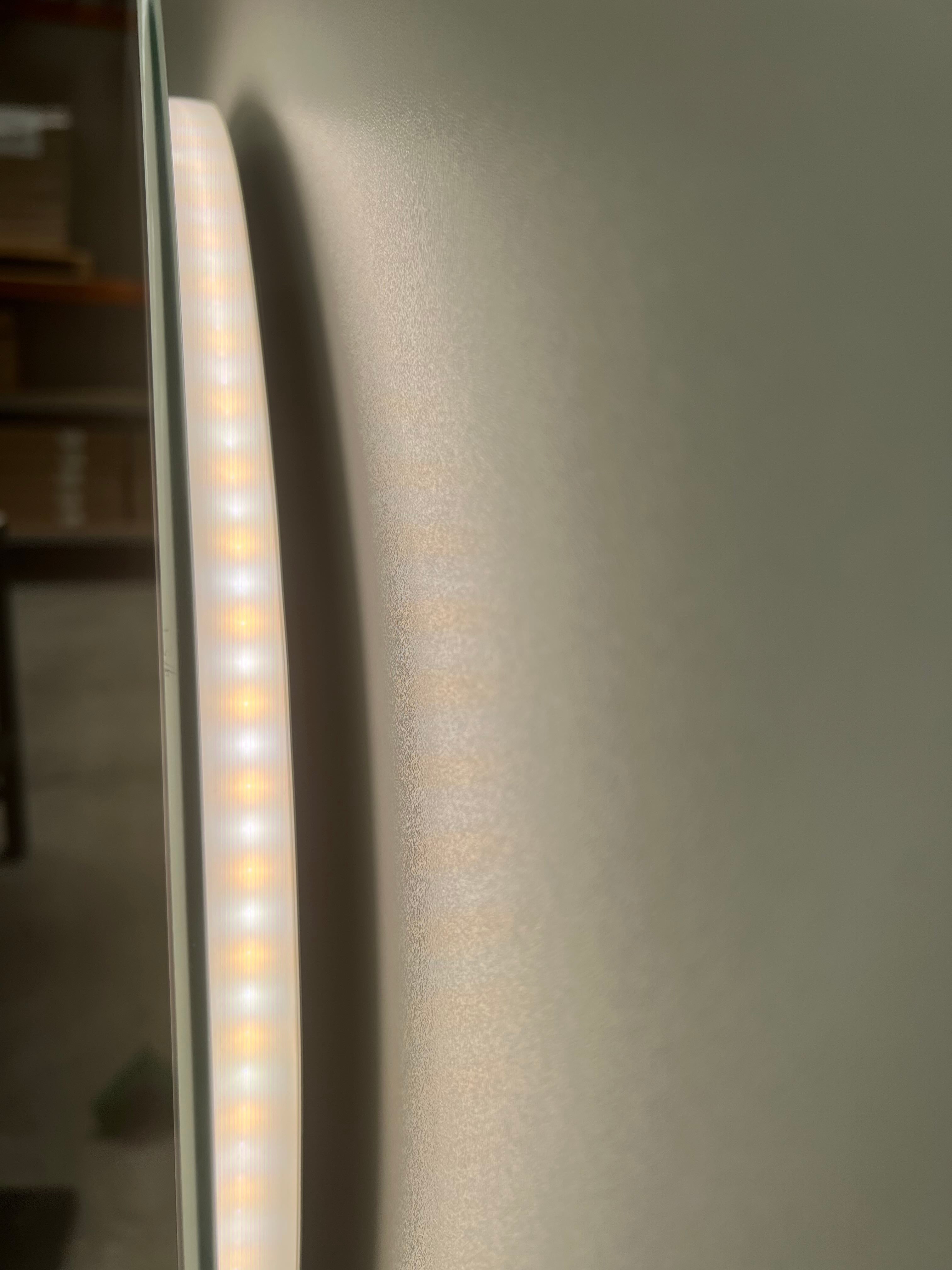 Round LED Mirror 80cm Frosted Defogger Dimmable 25mm Strip