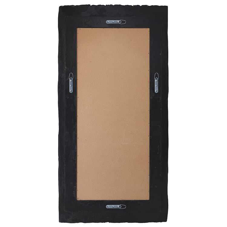 Contemporary Rectangular Wall Mirror 130cm x 64cm Grey Foam PU Frame