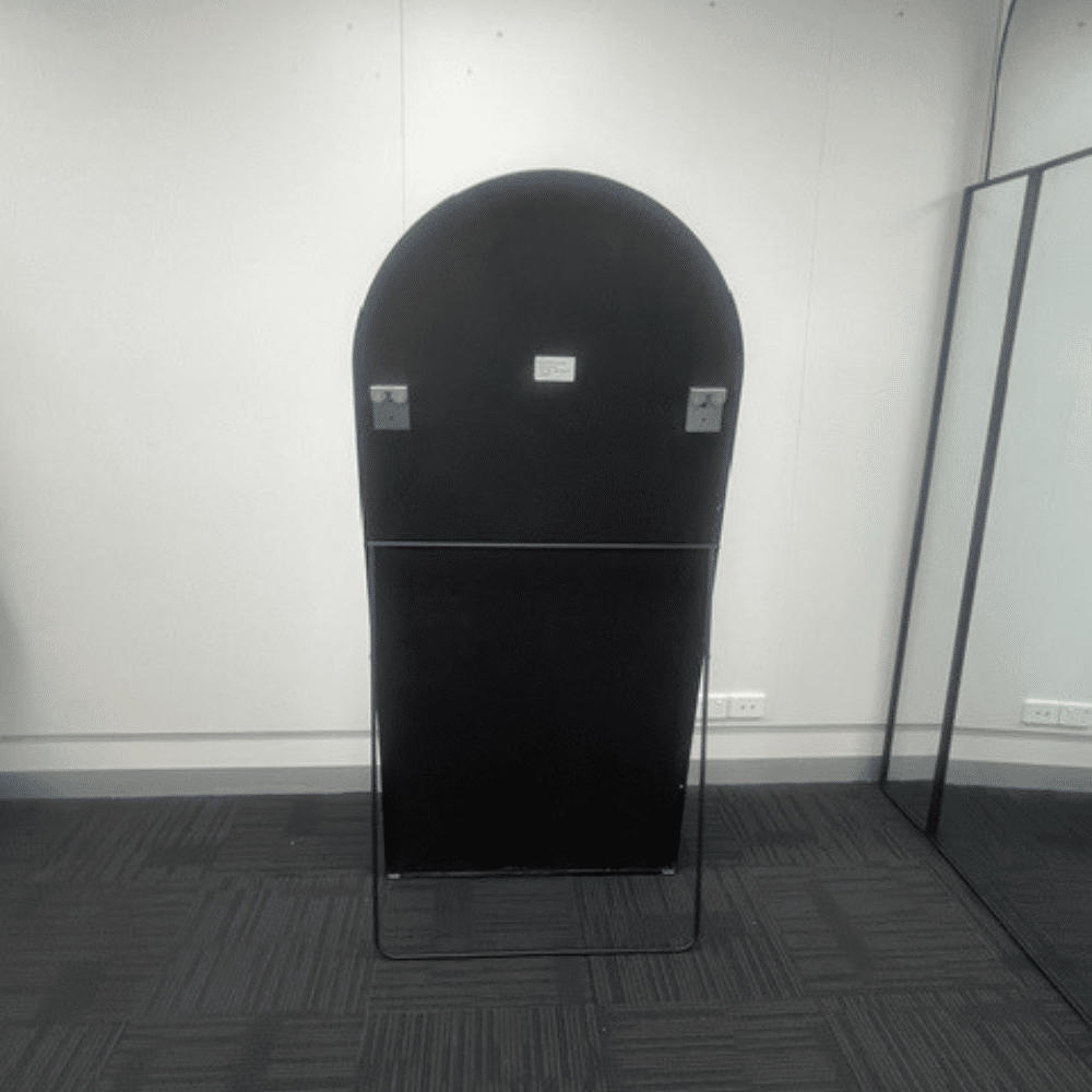 Black Arched Full Length Mirror 70cm x 170cm Minimalist Floor Mirror with Aluminium Frame