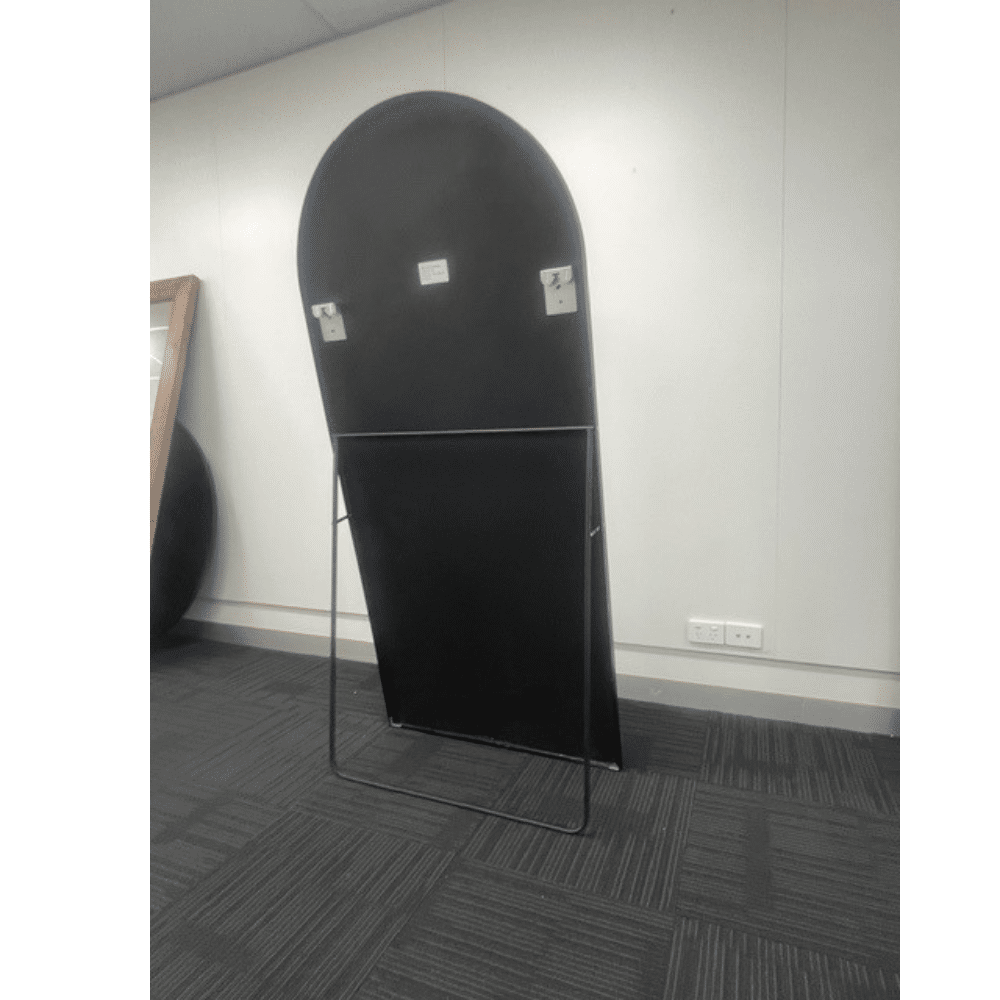 Black Arched Full Length Mirror 70cm x 170cm Minimalist Floor Mirror with Aluminium Frame