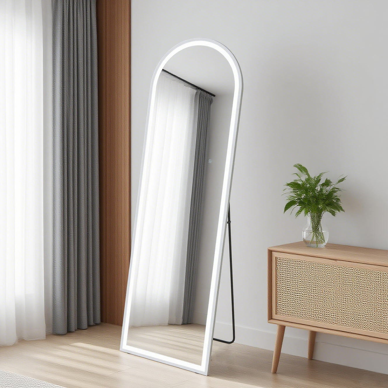 Crystal Arch LED Illuminated Full Length Dressing Mirror - FLM49