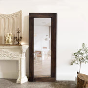 Rustic Wood Frame Mirror (Dark) - FLM27