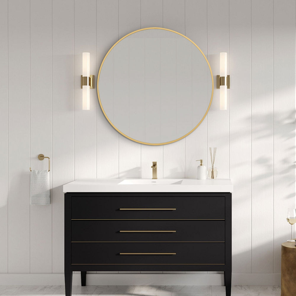 Rose Gold Framed Classic Round 60cm Decorative Wall Mirror for Living Rooms Bedrooms Bathrooms