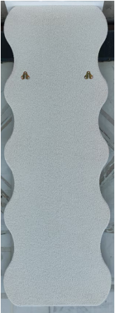 Modern Wavy Teddy Velvet Full Length Mirror 160cm x 60cm White Decorative Wall Mirror