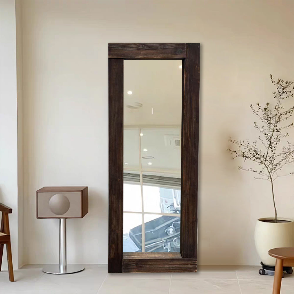 Rustic Wood Frame Mirror (Dark) - FLM27