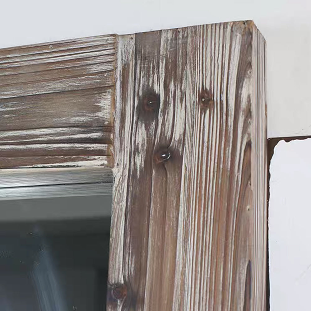 Rustic Wood Frame Full Length Mirror (White) - FLM26
