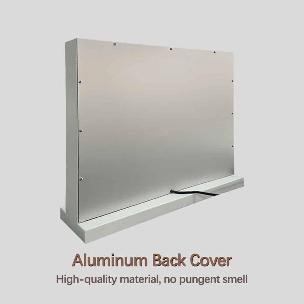 Rectangular Hollywood LED Makeup Mirror 46cm x 58cm Frontlit Touch Sensor Vanity Tabletop Beauty Mirror