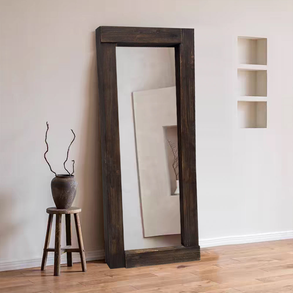 Rustic Wood Frame Mirror (Dark) - FLM27