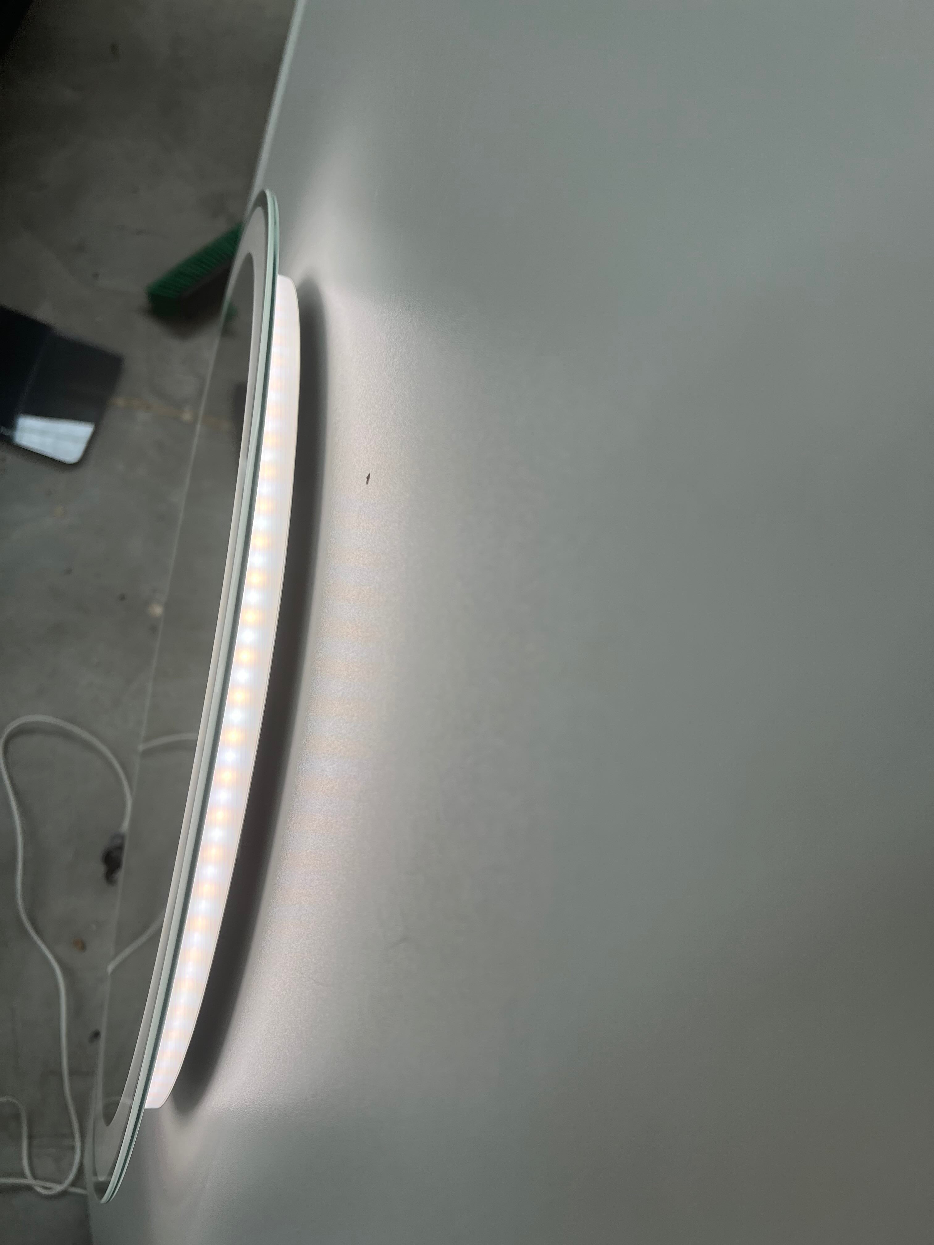 Round LED Mirror 80cm Frosted Defogger Dimmable 25mm Strip