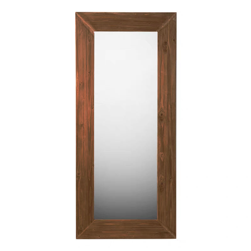 Rustic Wood Frame Mirror (Dark) - FLM27