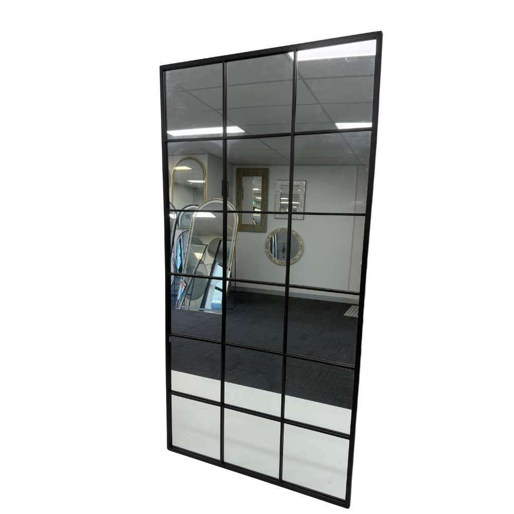Iron Block Grid Rectangular Full Length Mirror 200cm x 100cm