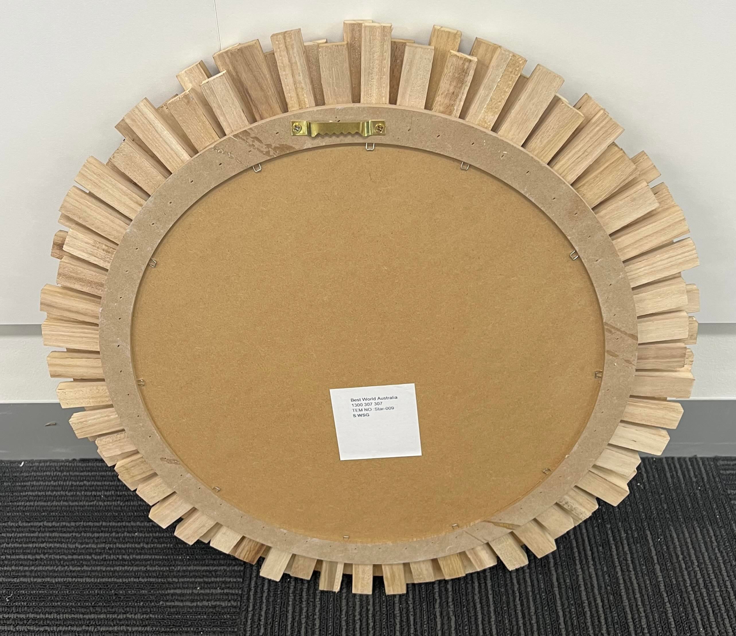 Paulownia Round Blunt Mirror 53cm Self Paint