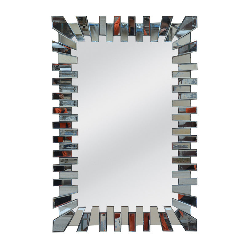 Besty Frameless Rectangular Wall Mirror 80cm x 120cm Minimalist Decorative Piece