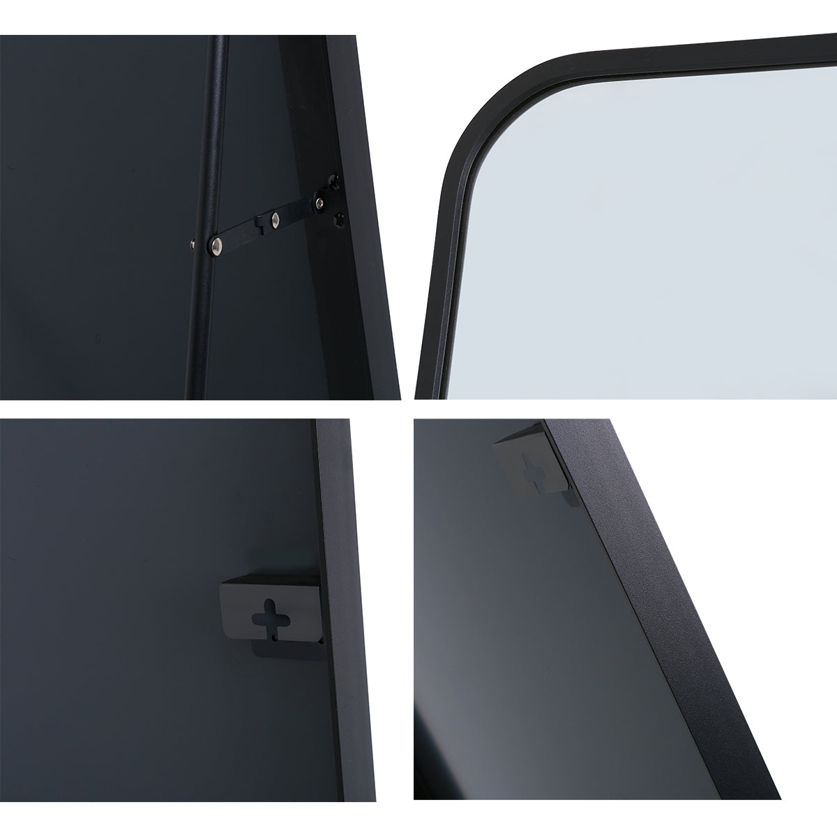 Crystal View Black Frame Full Length Mirror - FLM37
