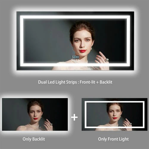 1400MM Large LED Bathroom Mirror Smart Bluetooth Speaker Anti-fog Makeup Mirror