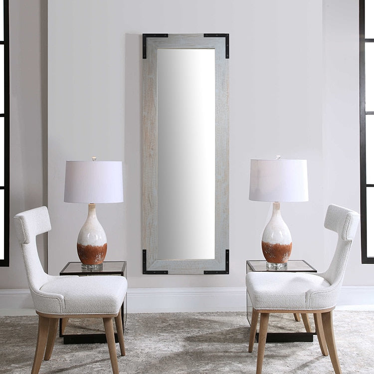 Spiegel Modern Full Height Mirror 173cm x 61cm Silver Grey Wall Mount Rectangular