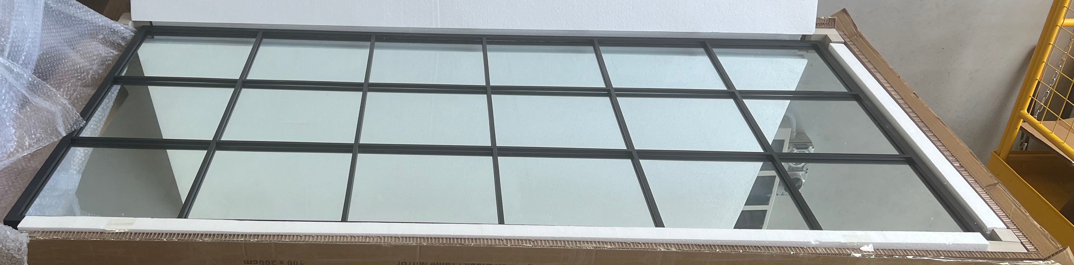 Iron Block Grid Rectangular Full Length Mirror 200cm x 100cm