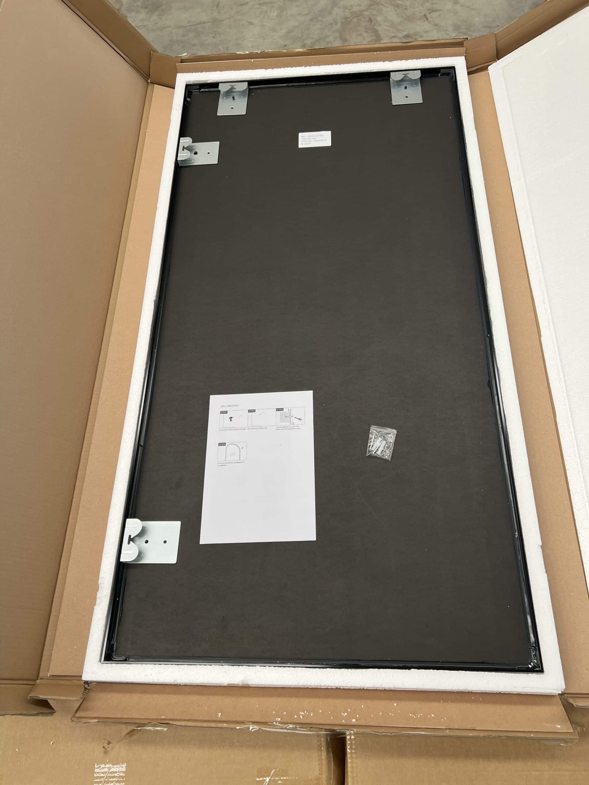 Black Framed Rectangular Wall Mirror Modern 50cm x 100cm Full-Length Mirror for Bedrooms Bathrooms Entryways