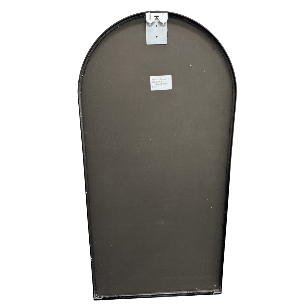 Arched Wall Mirror Black Aluminium Alloy Frame 70cm x 140cm Modern Full Body