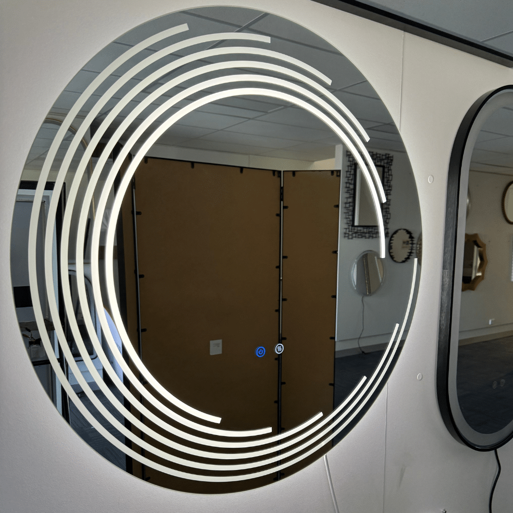 Besty Round Concentric LED Mirror 80cm x 80cm Frameless Defogger Dimmable Light