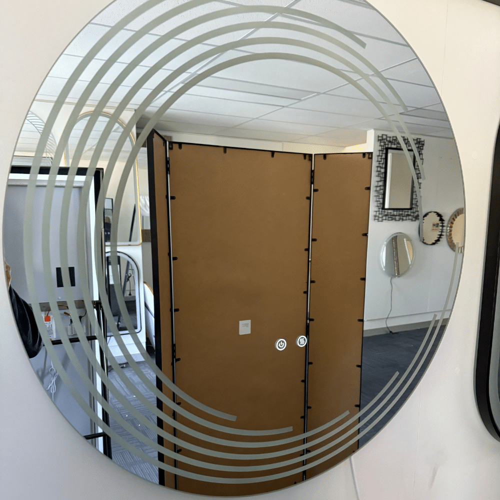 Besty Round Concentric LED Mirror 80cm x 80cm Frameless Defogger Dimmable Light