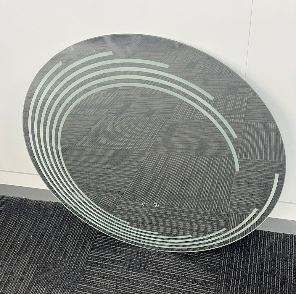 Besty Round Concentric LED Mirror 80cm x 80cm Frameless Defogger Dimmable Light