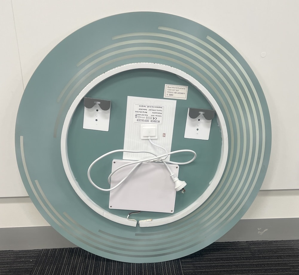 Besty Round Concentric LED Mirror 80cm x 80cm Frameless Defogger Dimmable Light