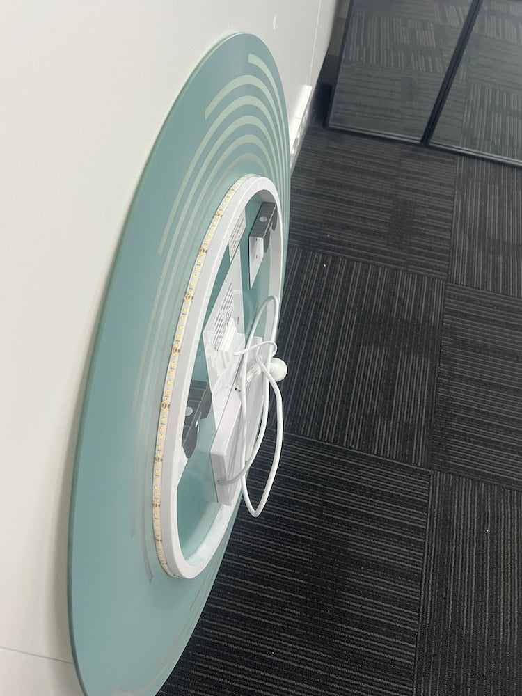 Besty Round Concentric LED Mirror 80cm x 80cm Frameless Defogger Dimmable Light