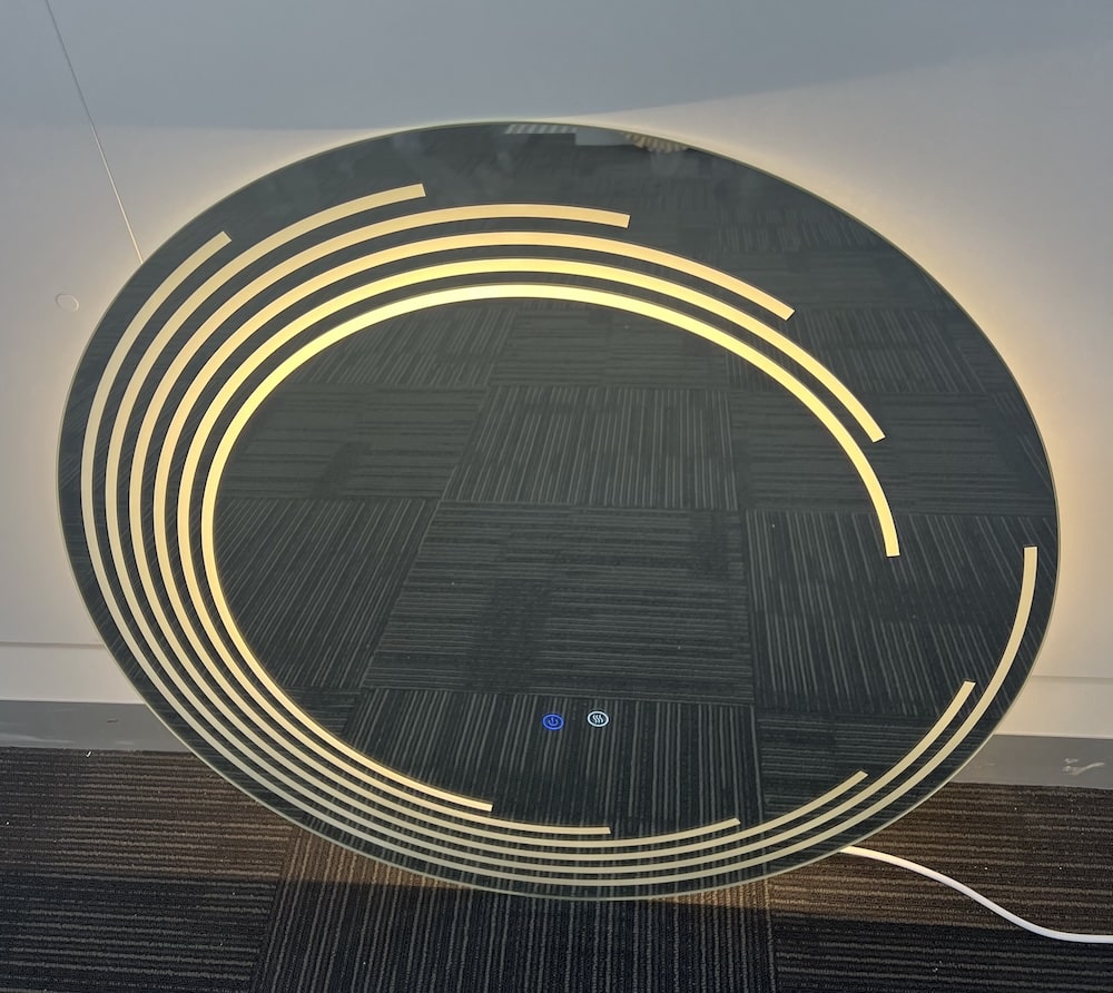 Besty Round Concentric LED Mirror 80cm x 80cm Frameless Defogger Dimmable Light