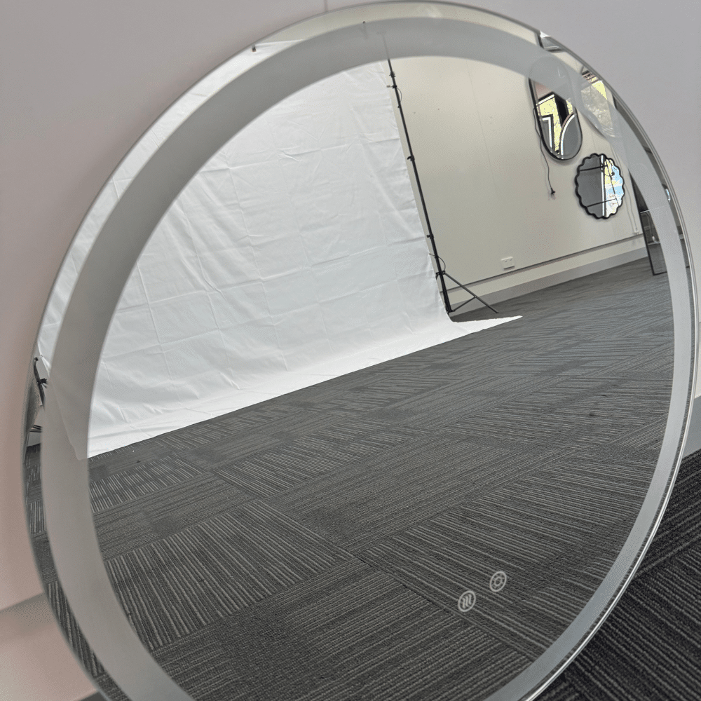 Round LED Mirror 80cm Frosted Defogger Dimmable 25mm Strip