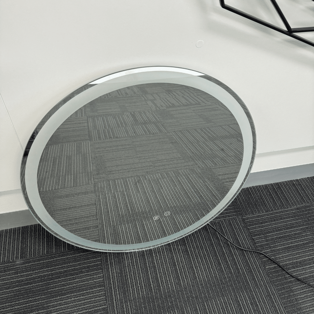 Round LED Mirror 80cm Frosted Defogger Dimmable 25mm Strip