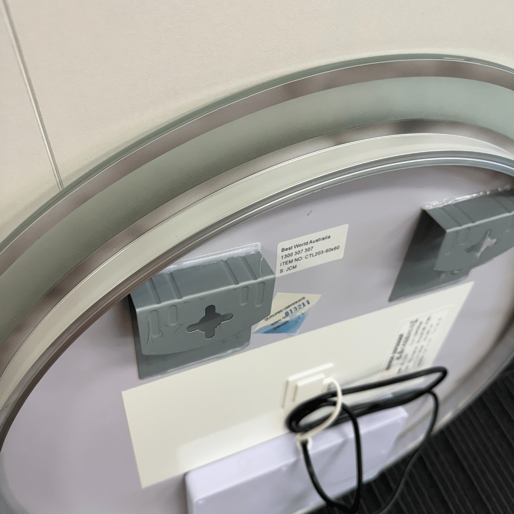 Round LED Mirror 80cm Frosted Defogger Dimmable 25mm Strip