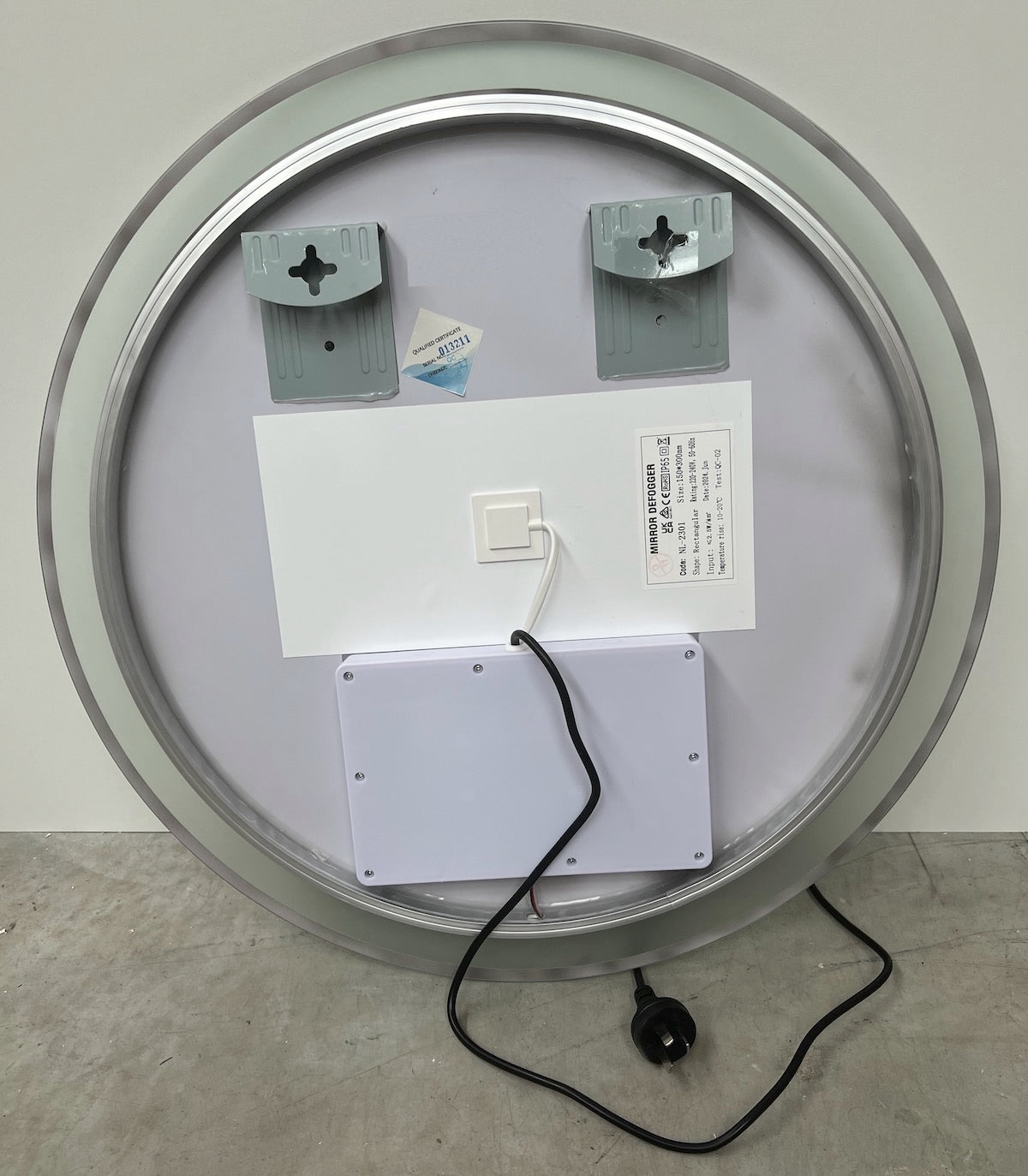 Round LED Mirror 80cm Frosted Defogger Dimmable 25mm Strip