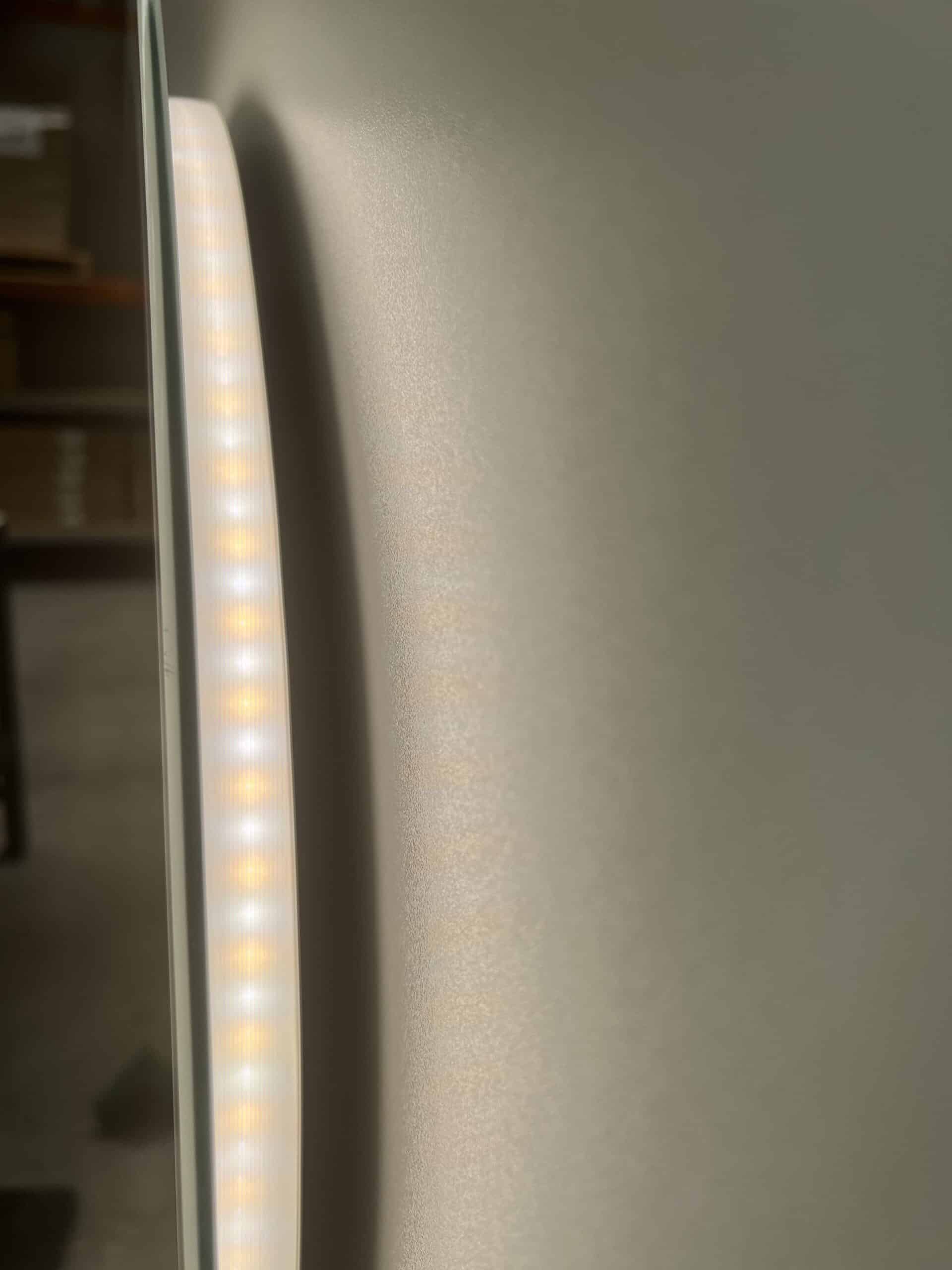 Round LED Mirror 80cm Frosted Defogger Dimmable 25mm Strip