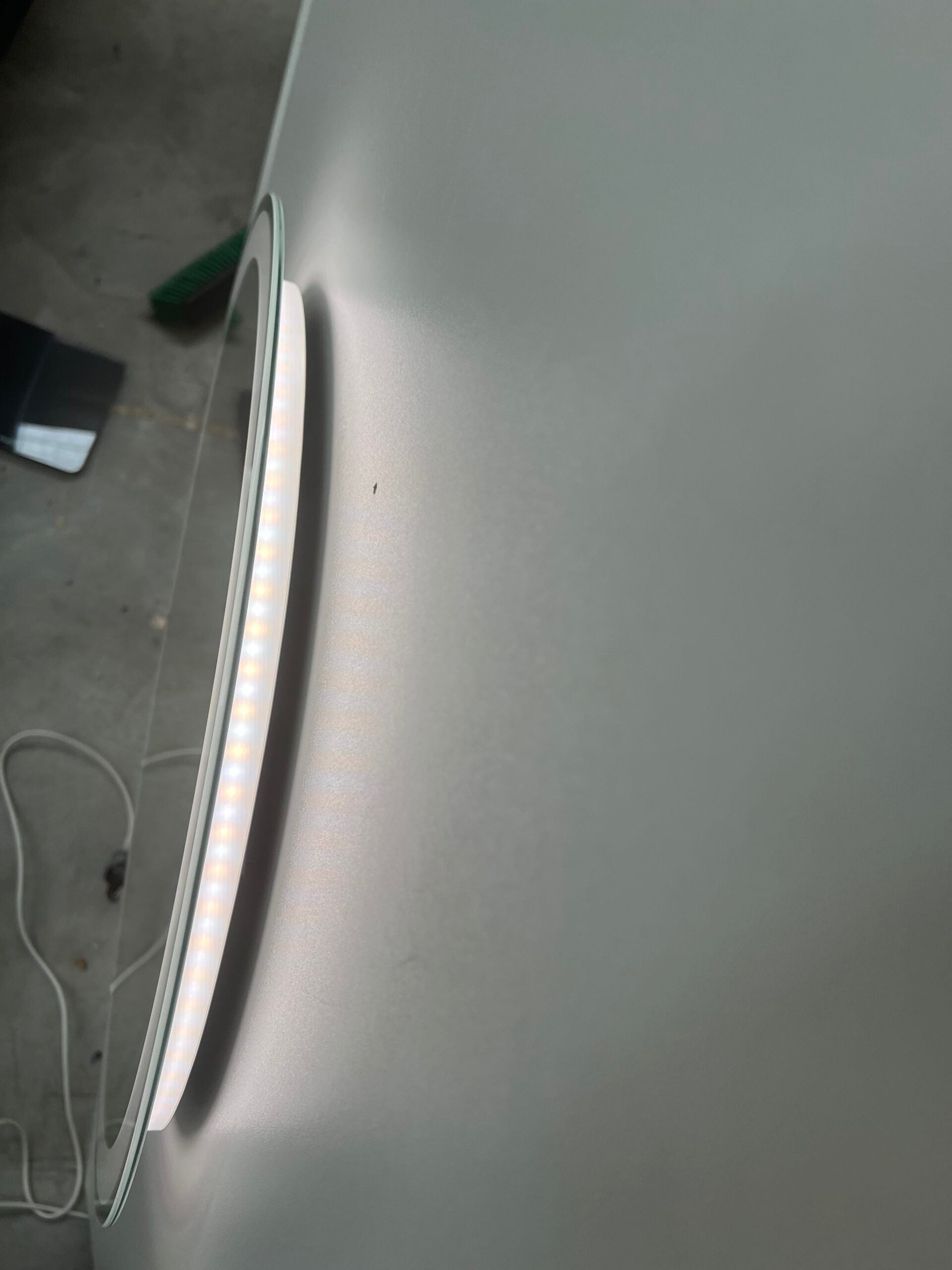 Round LED Mirror 80cm Frosted Defogger Dimmable 25mm Strip