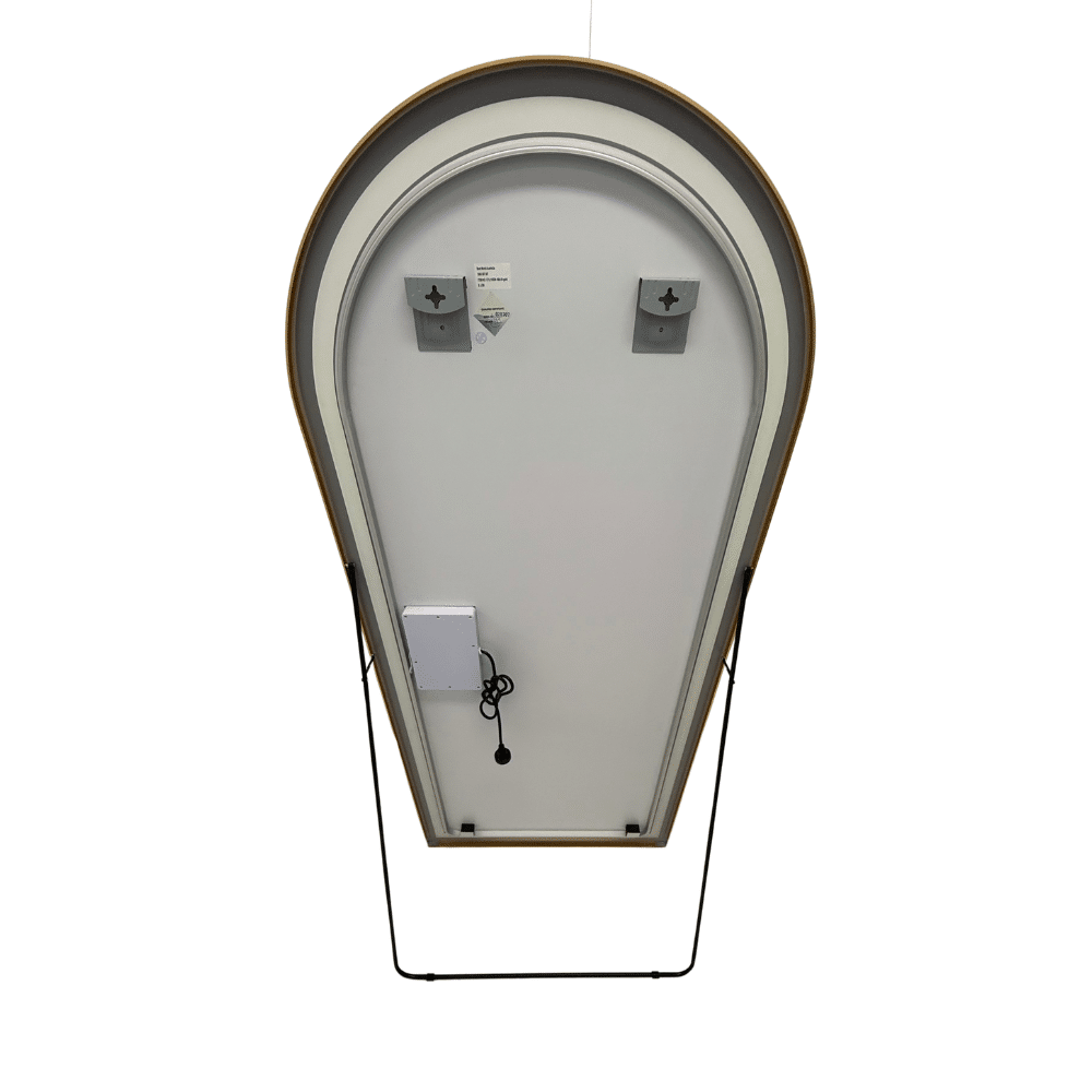 Full Length Arched LED Mirror 180cm x 80cm Freestanding Wall Mounted Gold Frame Dimmable