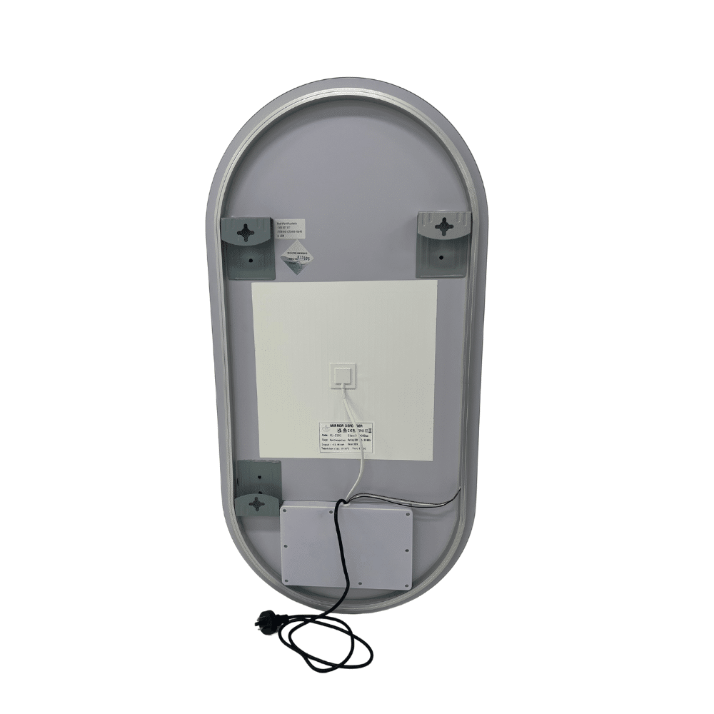 Oval LED Mirror 100cm x 50cm Frameless Backlit Defogger Dimmable