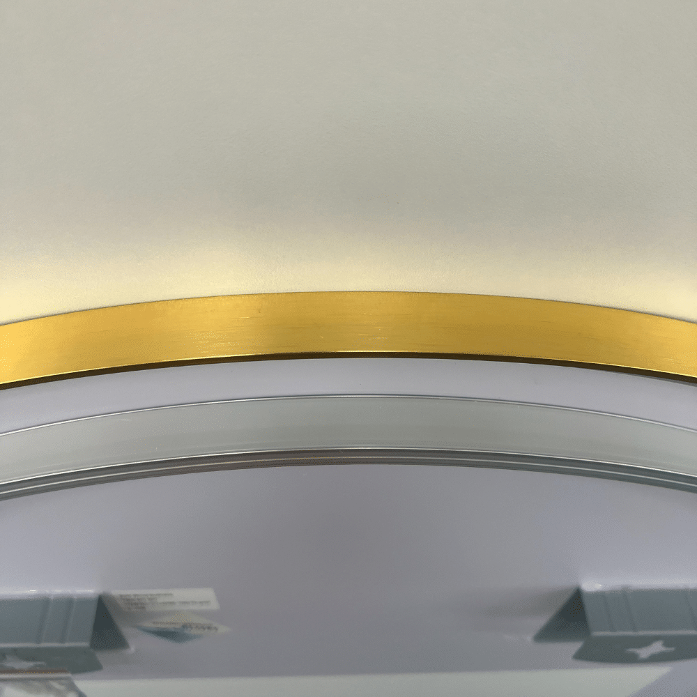 Arched LED Wall Mirror 90cm x 50cm Gold Bevel Frame Backlit Dimmable Defogger