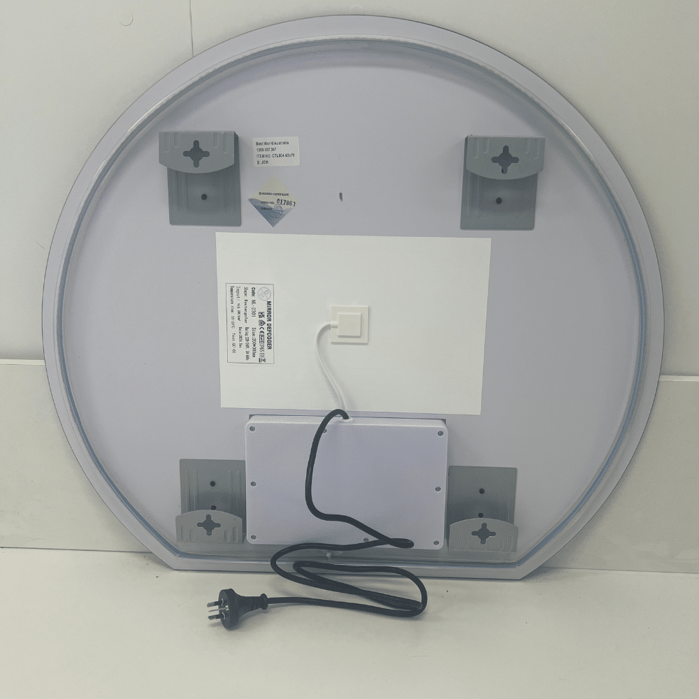 Modern Crescent Moon Wall LED Mirror 90cm x 100cm Backlit Frameless