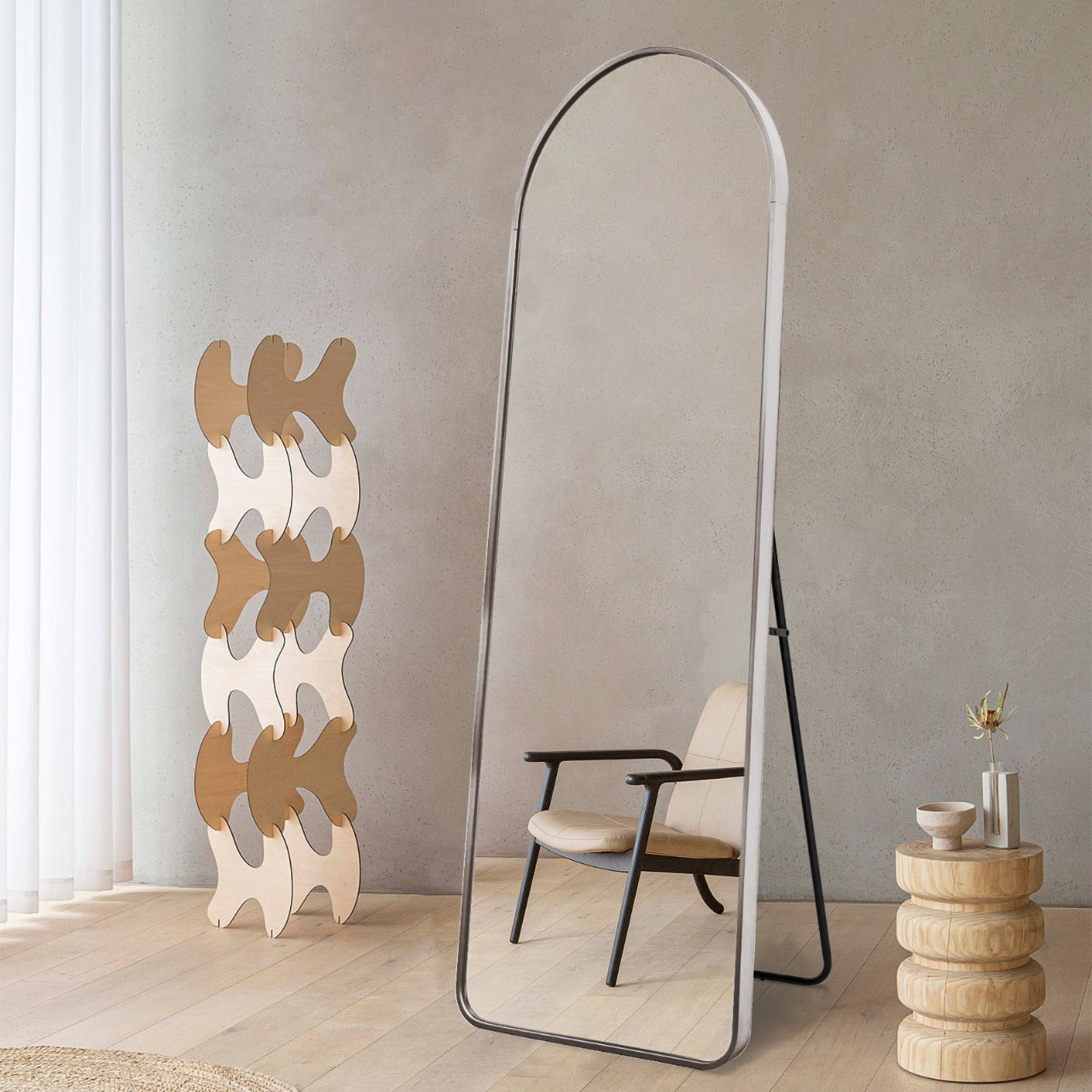 Arch Dressing Mirror - Silver