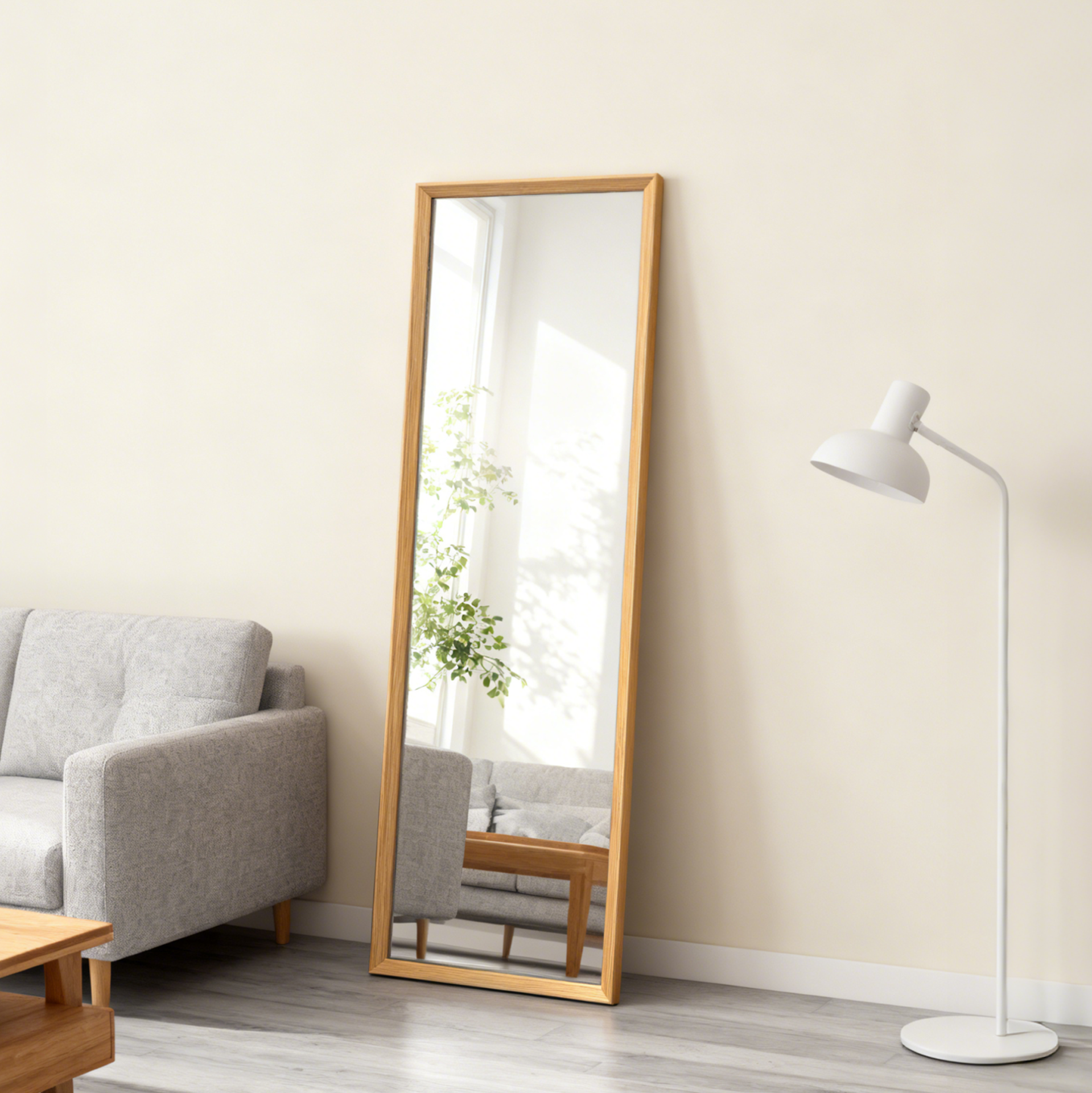 Classic Walnut Wood Frame Full Length Mirror - FLM03