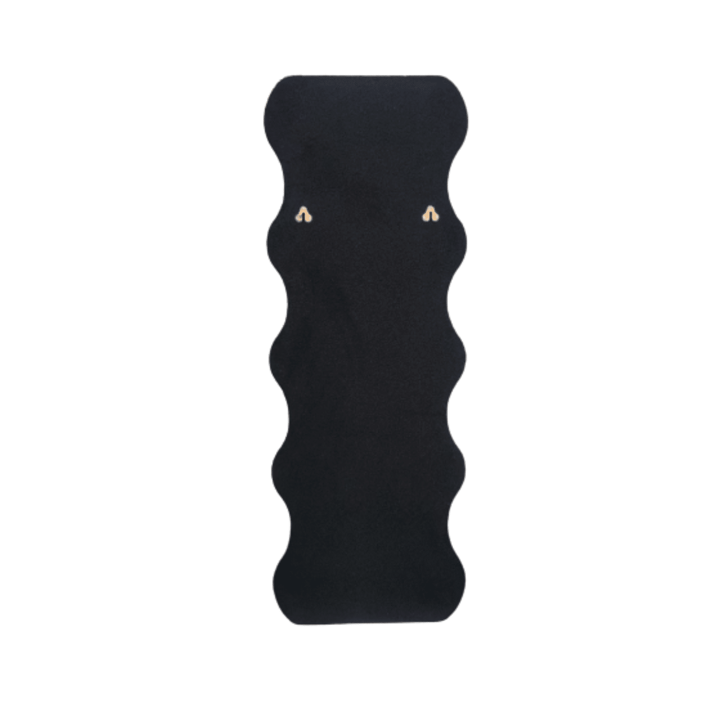 Modern Wavy Teddy Velvet Full Length Mirror 160cm x 60cm Black Decorative Wall Mirror